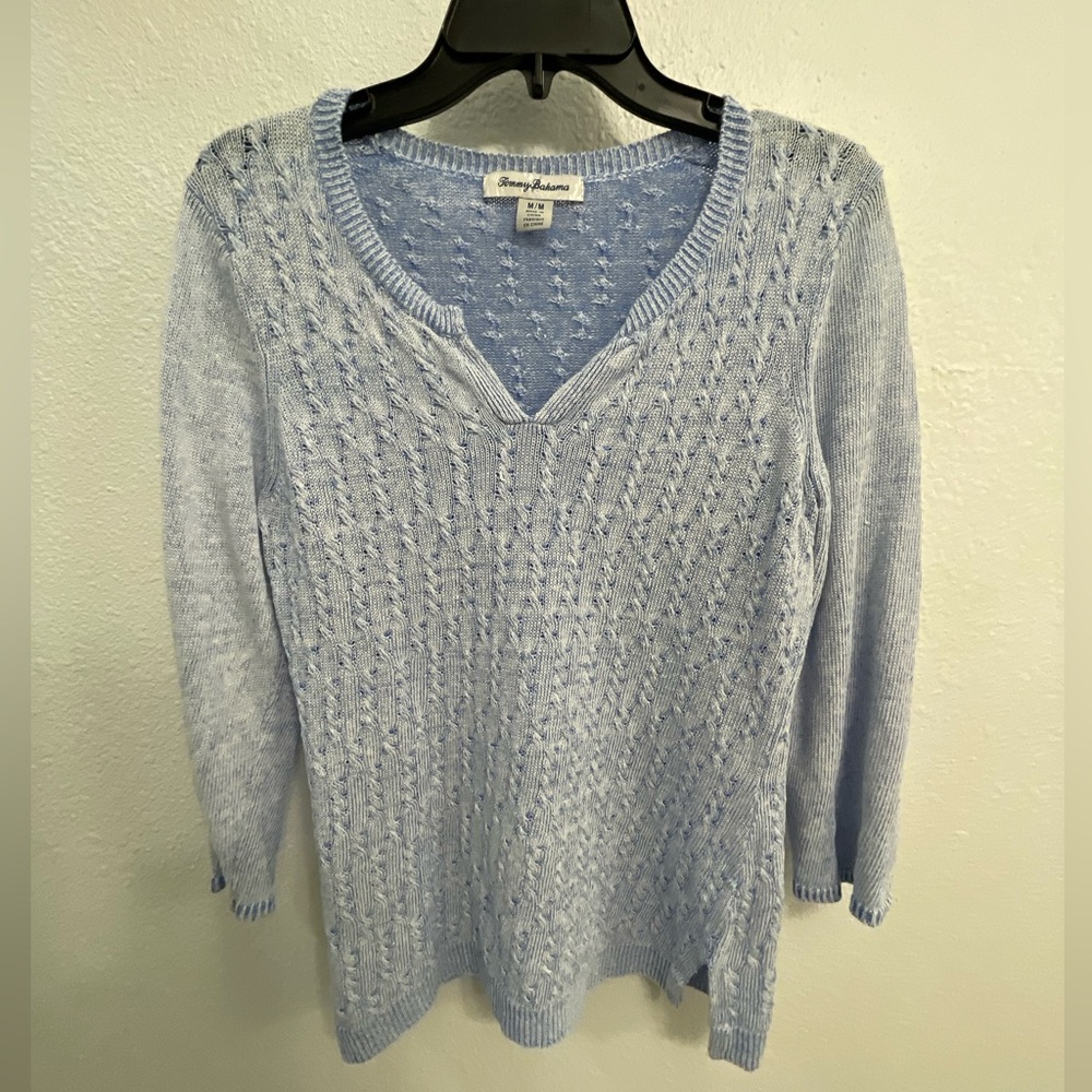 Tommy Bahama Sky Blue V-Neck Sweater
